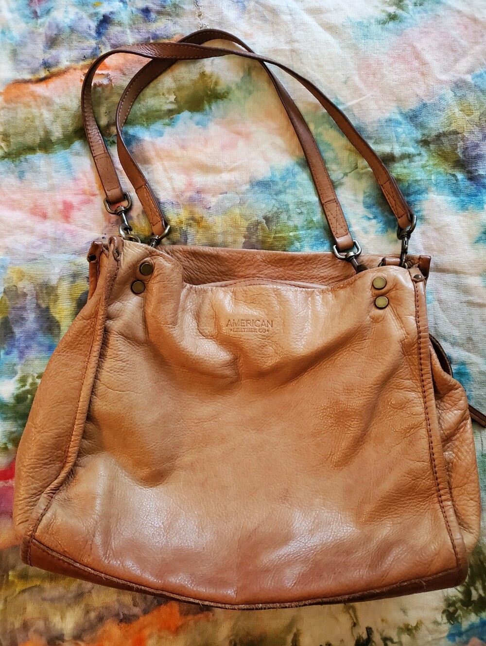 American Leather Co. Tan Leather Shoulder Bag
